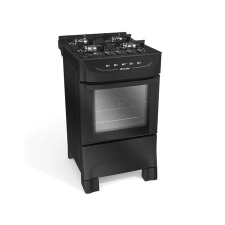 Fogão Mueller 4 Bocas MFV4BB com mesa de vidro